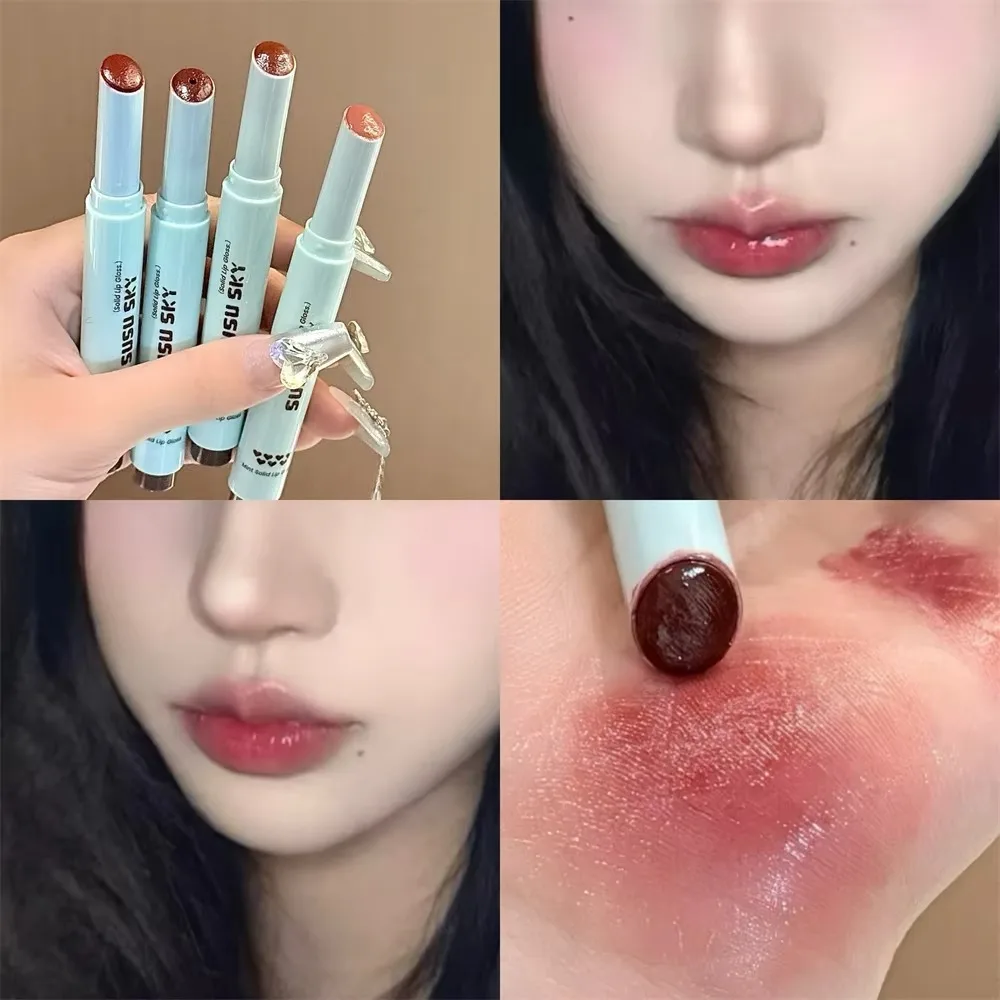 

New Non-Sticky Lip Gloss Stick Hydrating Glass Shine Lipstick Tint Water Light Hydrating Lipstick Makeup