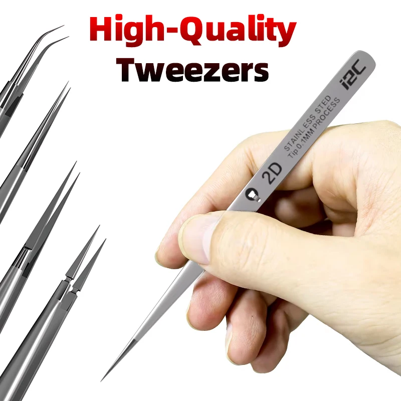 

Anti-Static Tweezers Eyelash Extension Professional High Precision Volume Tweezer Stainless Steel Tweezers Antislip Makeup Tool