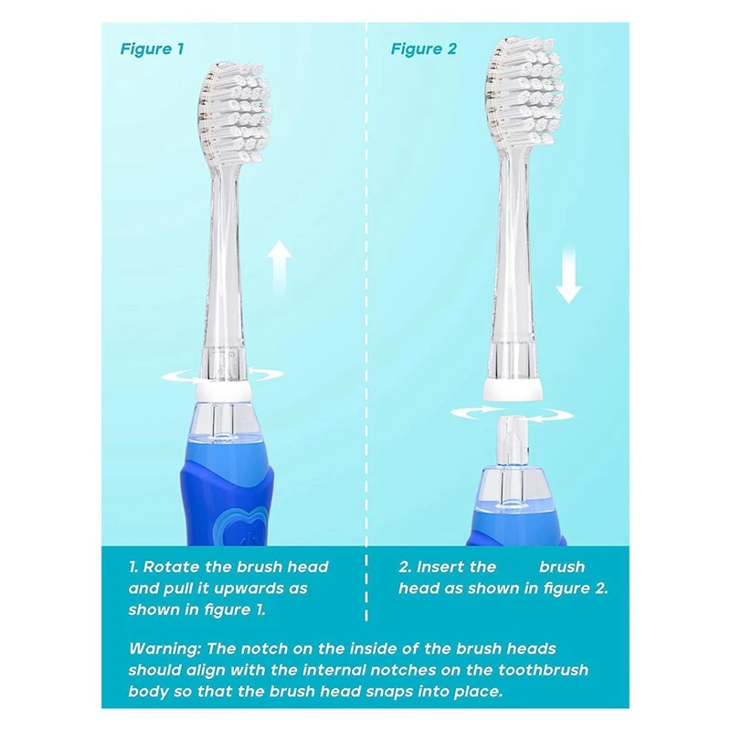 M08k 6 pçs crianças cabeças de escova de dentes para seago sonic escova de dentes elétrica crianças substituição cabeça ultra macio, SG-025