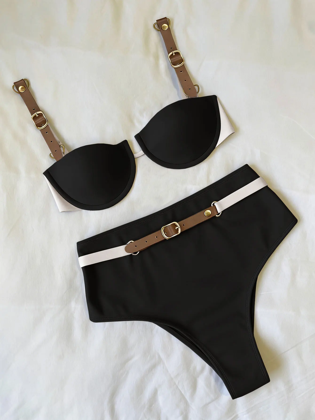 2026 Trendy Ladies Corset Bikini Set Hot Hot Lingerie Denim Sexy Casual Woman Swimsuit For Mature Females Beach Holiday Swimwear