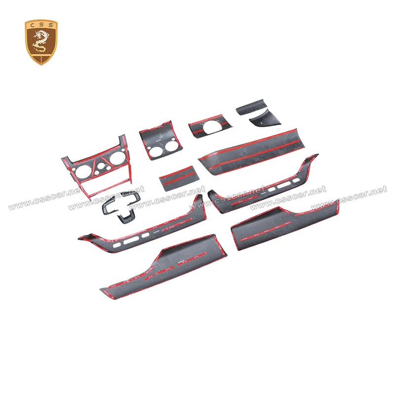 For Rolls-Royce Cullinan Left Hand Drive Dry Carbon Center Control Dashboard Panel Strips Cover Trims Car Interior Accessories