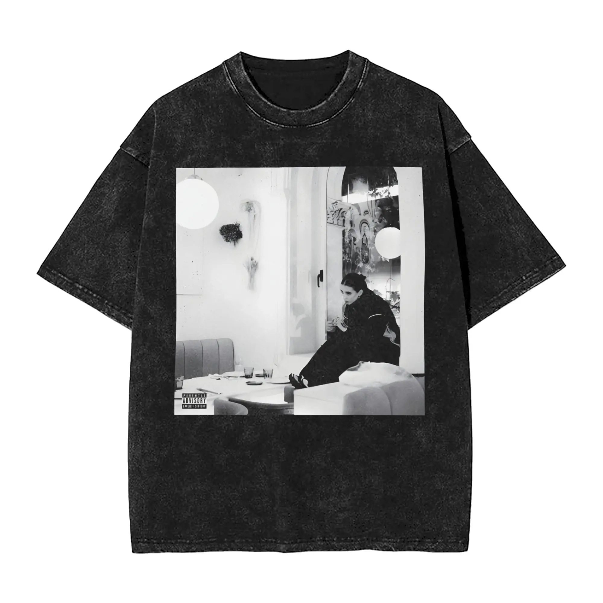 Young Miko Do Not Disturb Album Washed T Shirt Streetwear Hip Hop Fashion T-Shirts  Tee Shirt Men Women Short Sleeve Street