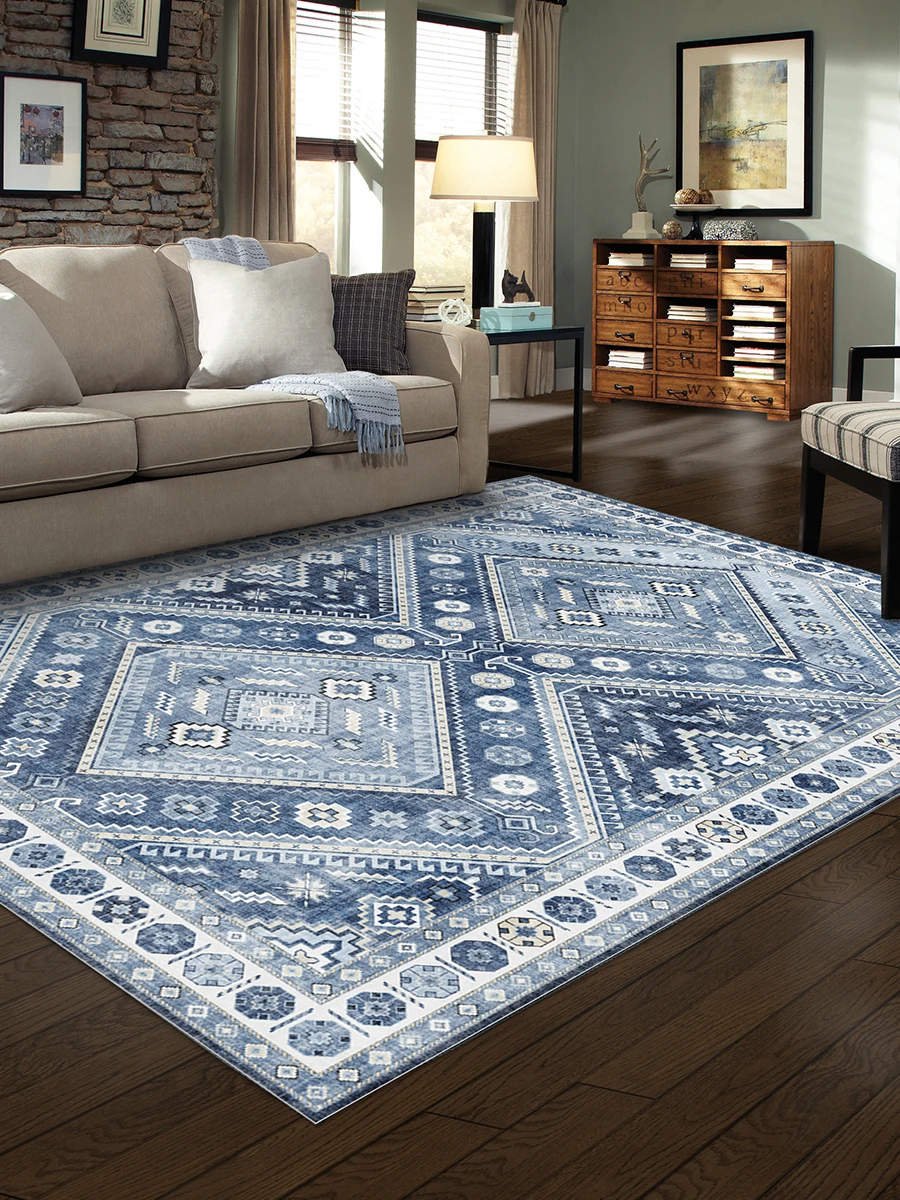 Vintage Carpets for Living Room Persian American Coffee Table Floor Mat Home Bedroom Carpet Large Europe Rugs and Carpet