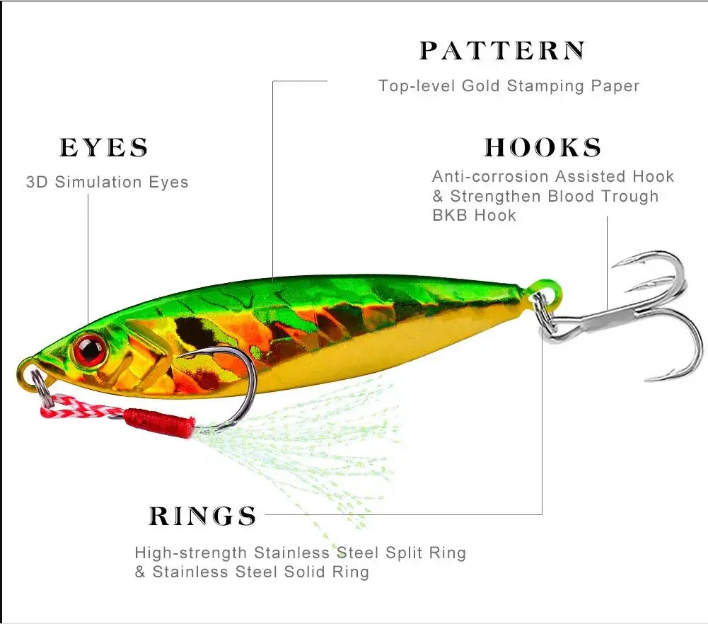 14個入りメタルジグVIBフィッシングルアー14G 21G 30Gシンキングルアー海ジグスプーン冬釣りジギングに最適ハードアイスベイト