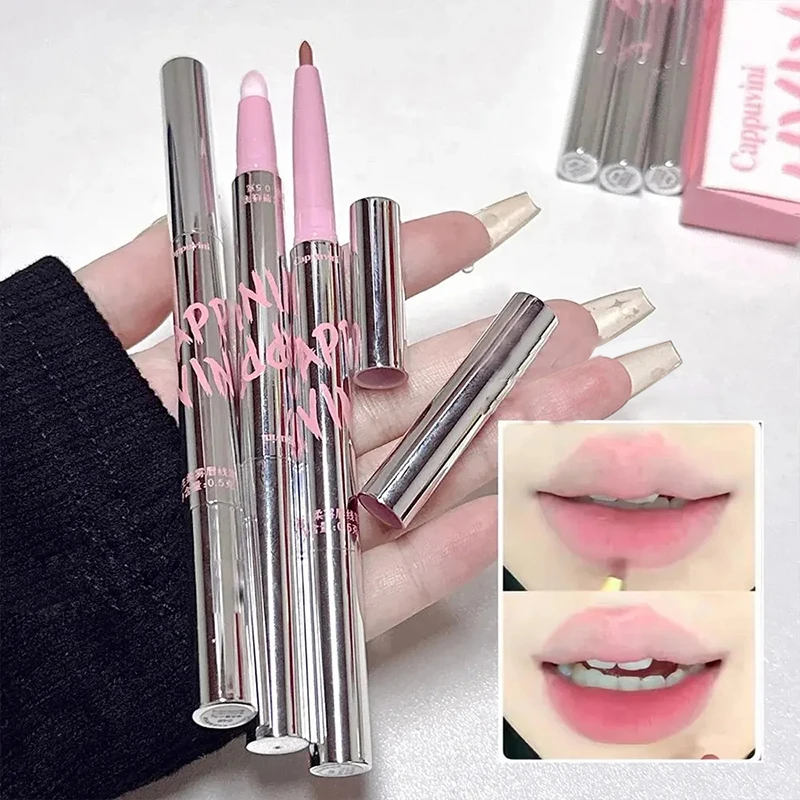 Nude Lip Liner with Lip Brush Cappuvini Korean Style Lip Makeup Long Last Velvet Matte Lipstick