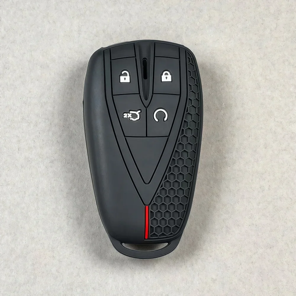 Silikon-Autoschlüsselhülle mit Schlüsselanhänger für Changan CS35 Plus, CS55 PLUS, CS75 PLUS, Eado, UNI-T, UNI K, Oushang X5, X7 EV, Gummi-Schlüsselabdeckung – Detail 4
