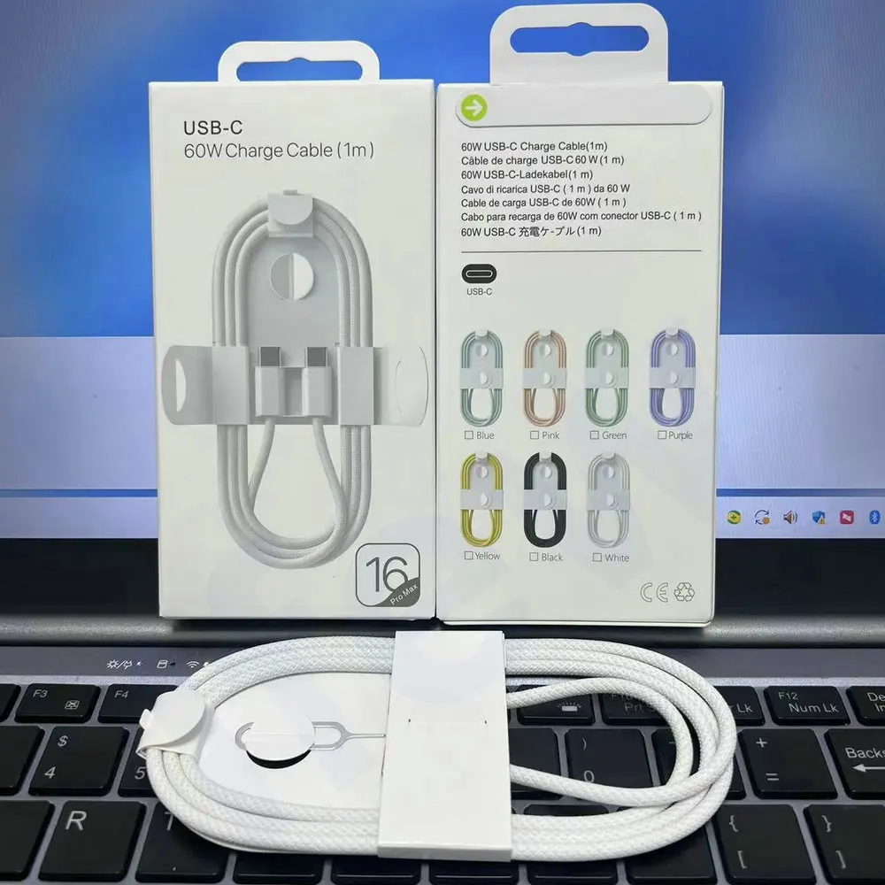 

PD 60W USB-C Cable for Apple IPhone 16 17 Pro Max Type C To Type C Cable for Samsung Huawei Xiaomi USB C Weaving Wire Accessory