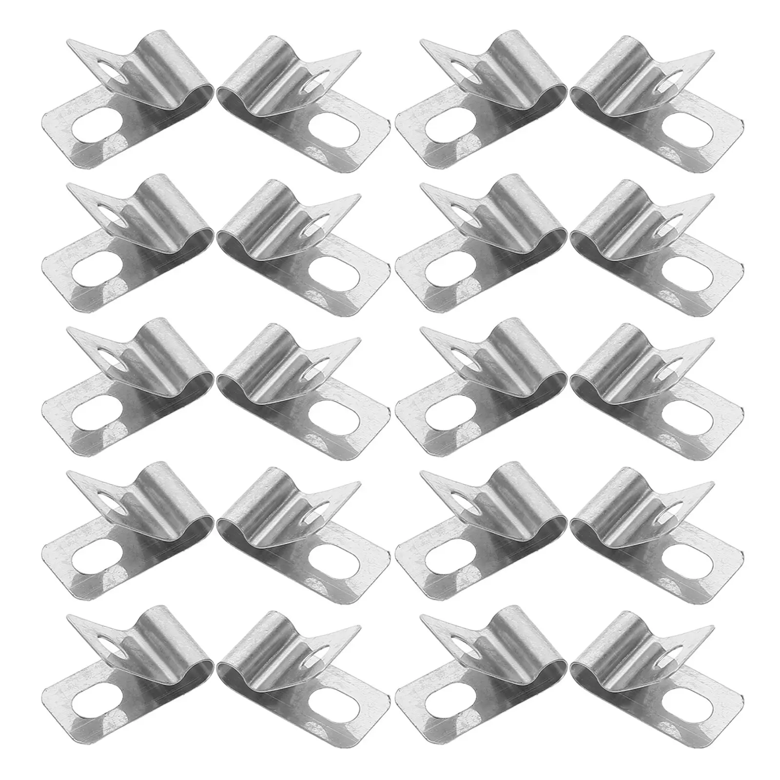 

100Pcs Metal Wire Fence Clips Heavy Duty Stainless Steel Cable Clamps Quick Install Agricultural Wire Fence Mounting Clips