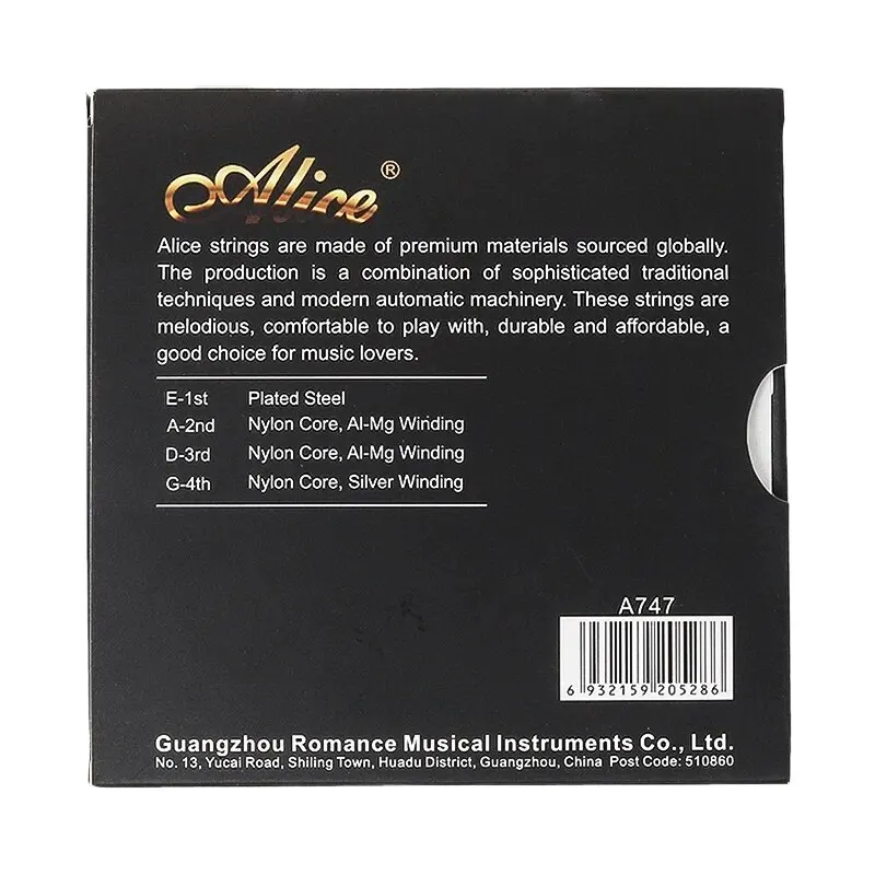 Alice Strings for Violin A747 Nylon Core Alloy Windings for 1/8 1/4 1/2 3/4 4/4 Universal Violin Accessories