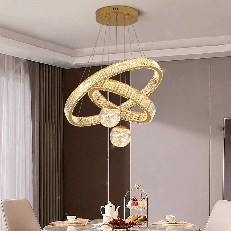 

Home Decorationpendant Lights Luxury Crystal Living Room Chandelier Dining Room Pendant Lamp Ceiling Light Indoor Lighting