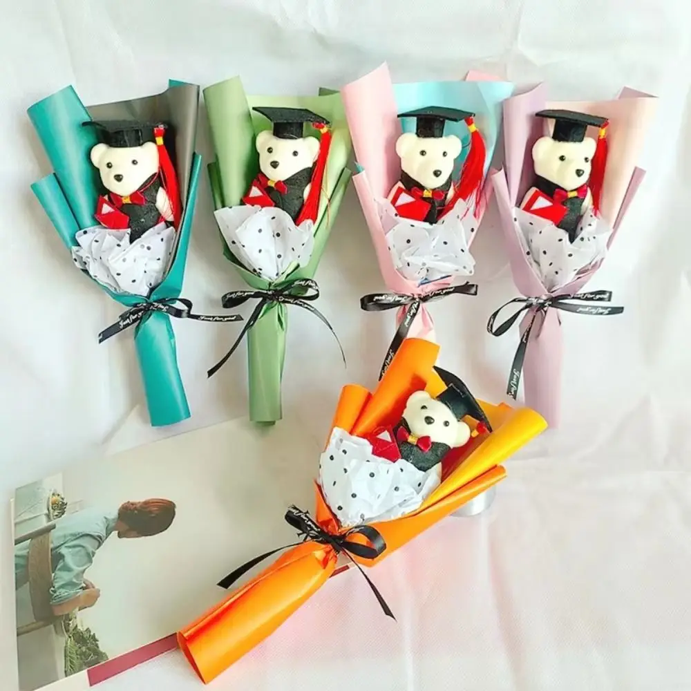 

Graduation Gift Lovely Bear Graduation Bear Bouquet Lovely Elegant Bear Plush Bouquet Cartoon Doctoral Bear Toy Birthday Party