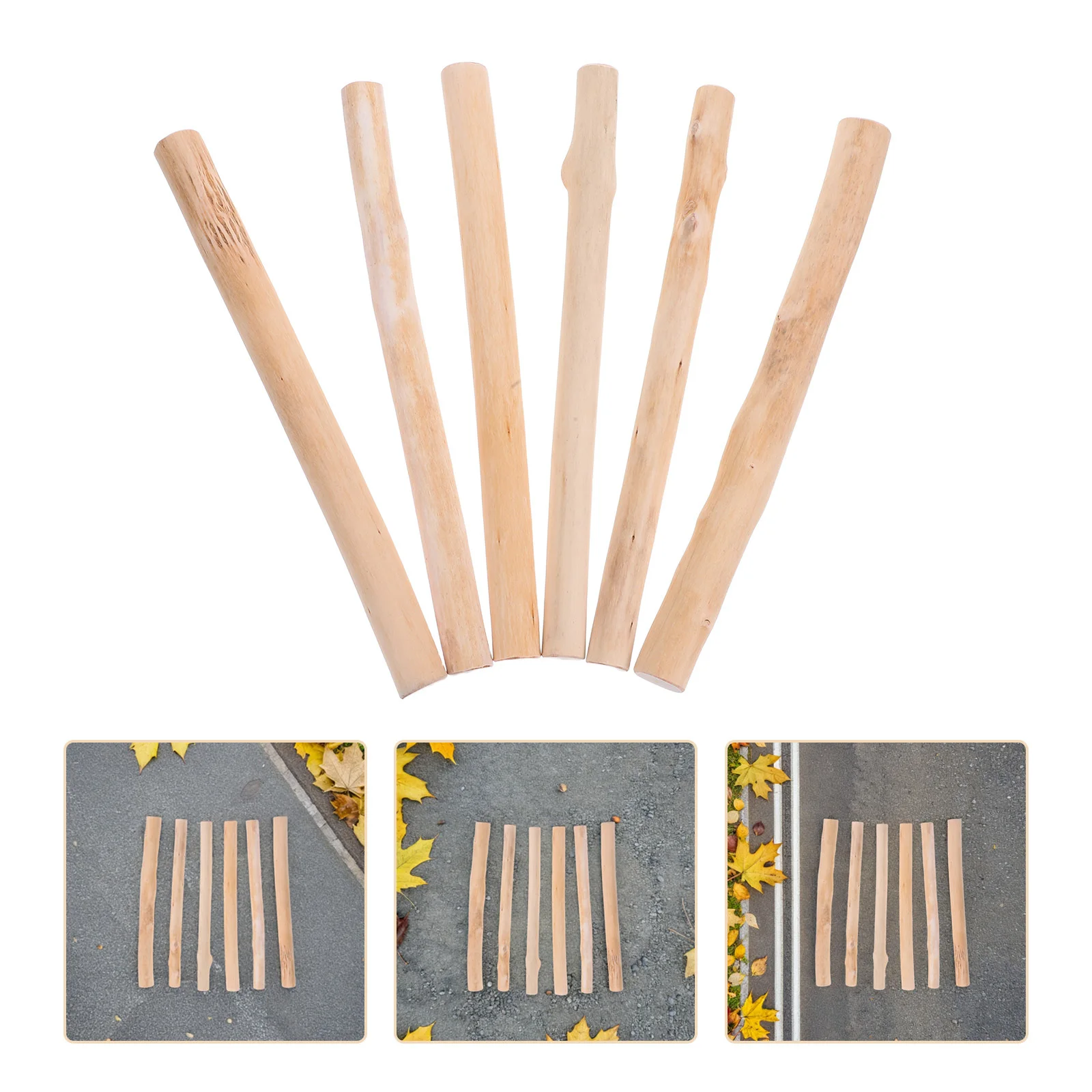 

6Pcs Rustic Driftwood Craft Sticks Natural Peeled Wood Branches for Wall Hanging Table Centerpiece Garden Decor