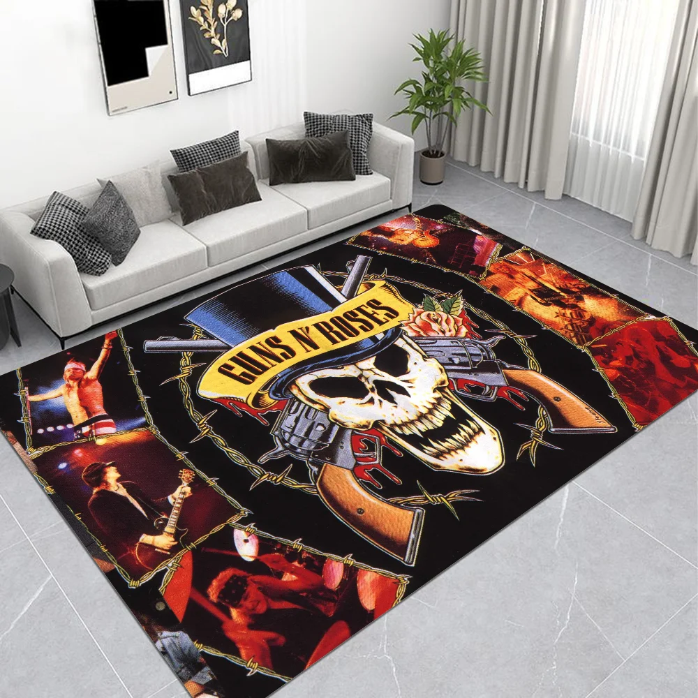 Rock Band Guns N Roses Room Mats antiscivolo assorbe l\'acqua cuscino a striscia lunga tappetino Bedroon tappeti per la casa