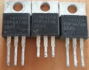 Used 10PCS FDP047AN08AO FDP047AN 08AO 75V 80A TO-220 In stock Original disassembly