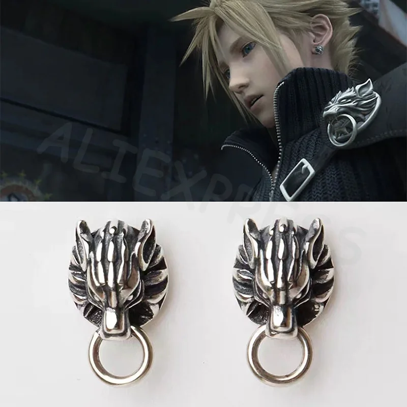 Stylish Final Fantasy Wolf Stud Earrings: A Gift for Game Enthusiasts