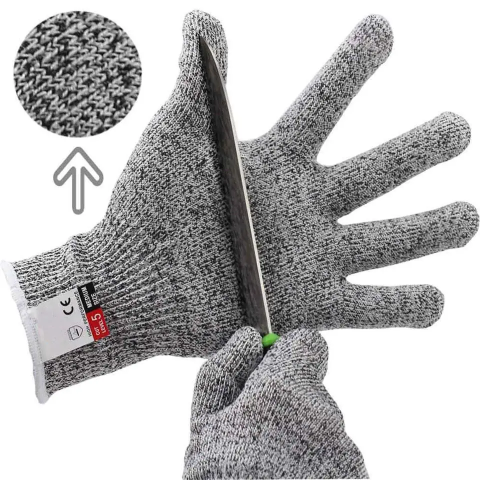 

High-Strength Protective Kitchen Knife Cut Resistant Hand Safety Anti Cutting Fishing Work Glove Level 5 for Work