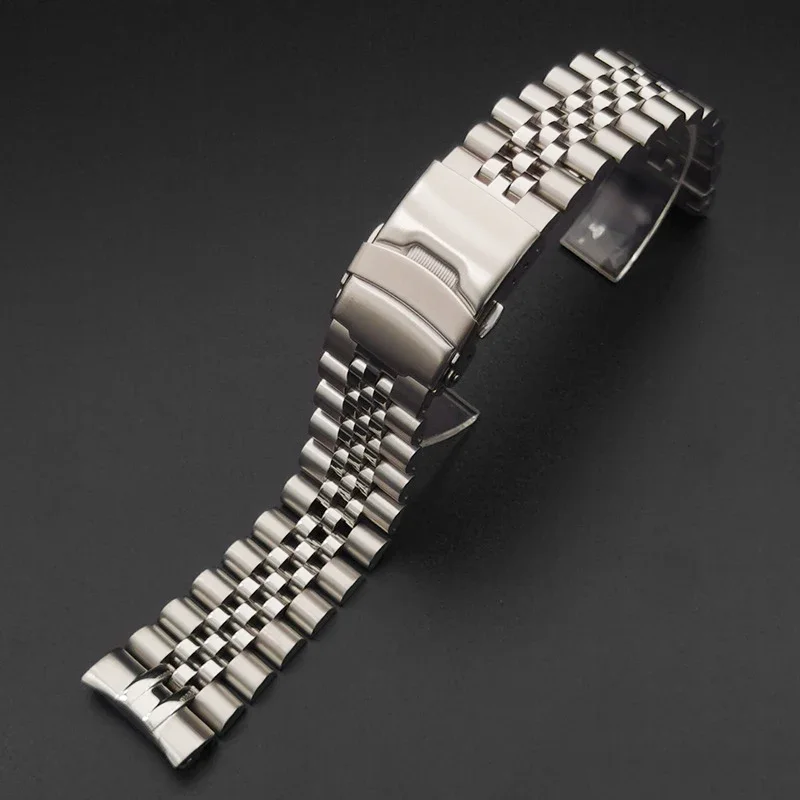 Solid Stainless Steel Watch Band 22mm for Seiko PROSPEX SRP777 SRPA21 Replace Bracelet 2.5mm Pins Curved End Sport Wrist Band