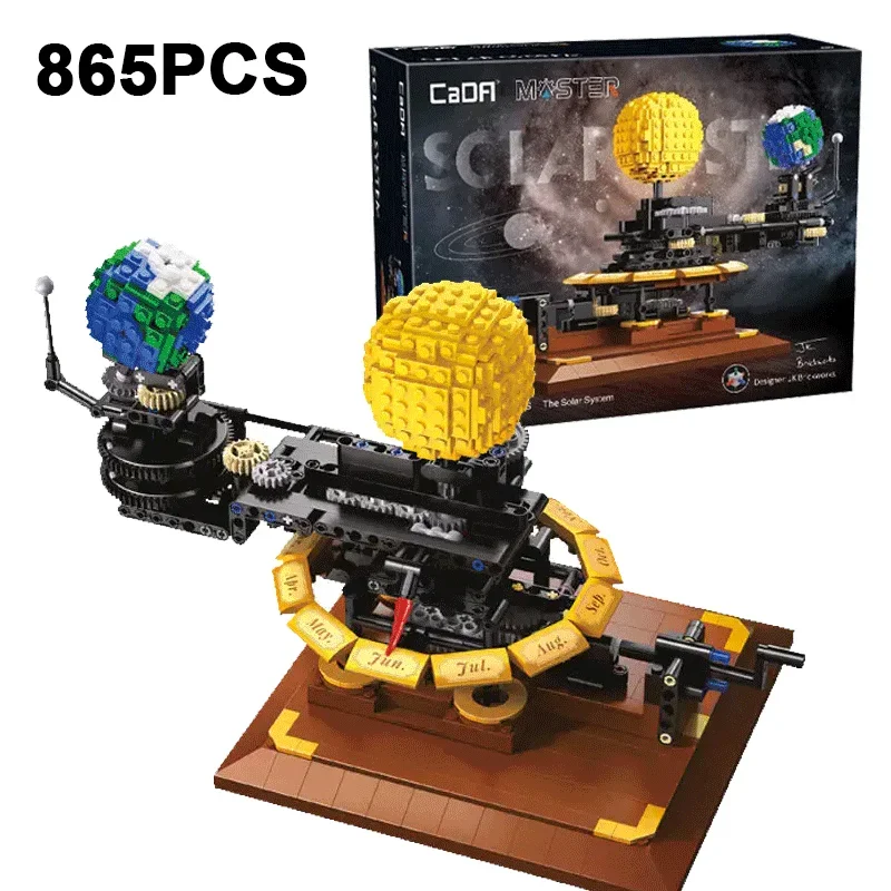 

865 шт., строительные блоки с технической Землей, Луной и Солнцем, орредейская революция, креативный научный эксперимент, Moc, кирпичи, развивающие игрушки