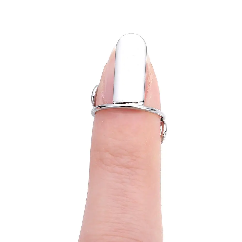 Fingertip Nail Rings Nail Rings for False Nail Women Girls Phalanx Ring Adjustable Reusable Removable Nail Art Decoration view 5