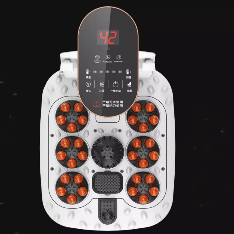 حوض استحمام القدم المنزلي إلى الركبة، تدليك كهربائي ذكي بدرجة حرارة ثابتة، تسخين فوق العجل