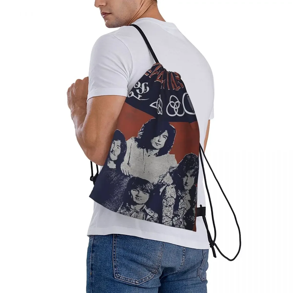 LedLZ-Mochilas portáteis multifuncionais, sacos de cordão, bolso do pacote, saco de diversos, bolsa para homem, mulher, estudantes