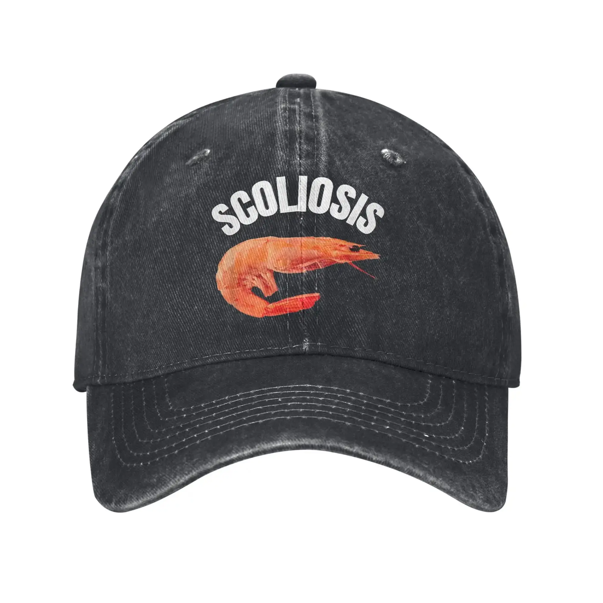 Gorra De Béisbol Con Meme Divertido De Camarón Y Escoliosis, Estilo Camionero Lavado, Para Hombre Y Mujer, A La Moda, Para El So