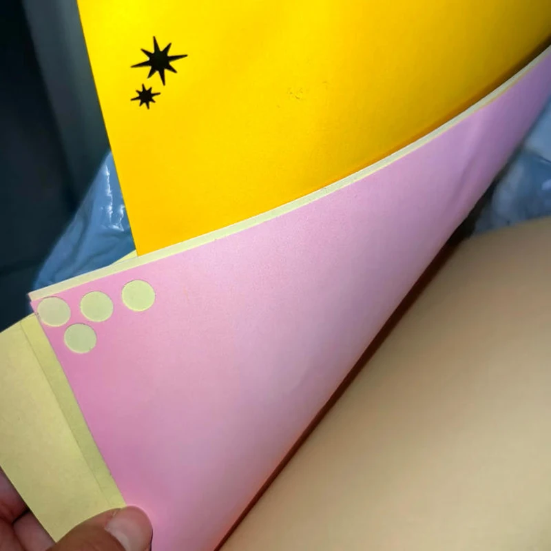 50 Pieces A4 Self-Adhesive Copy Paper Sticker White Pink Green Blue Red Inkjet laser Printer Paper Office Paper Practice Paper