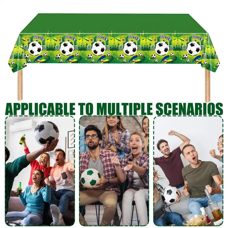 Football Party Table Cloth Rectangular Football Touchdown Table Cover 51x86 Inch Home Decoration Photo Backdrops Gameday
