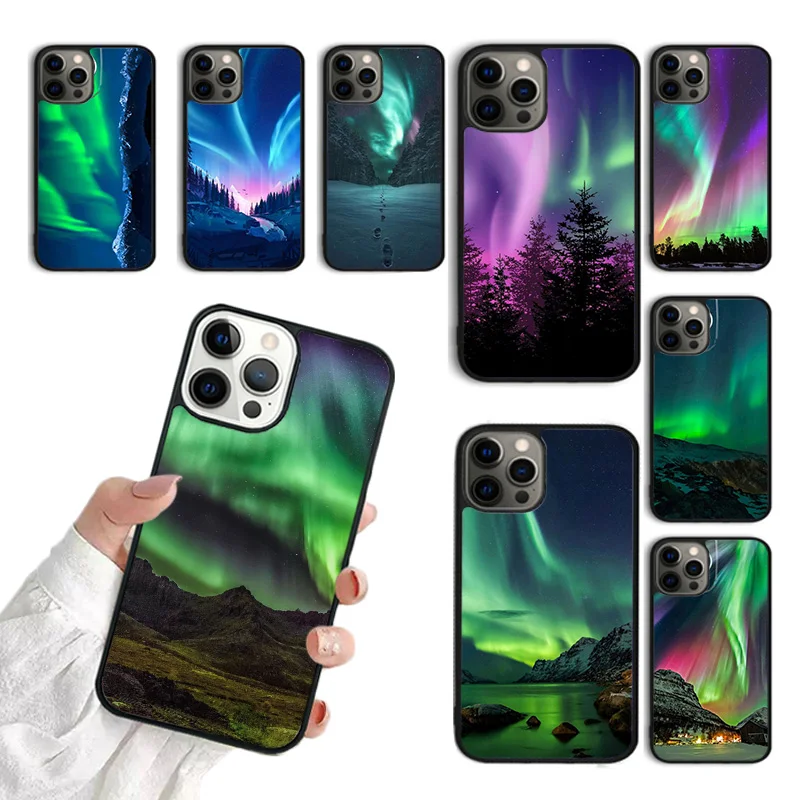 Northern Lights Sky Phone Case For iPhone 15 16 SE2020 11 12 13 14 Pro Max Mini Cover For iPhone Max 6 7 8 Plus coque Fundas