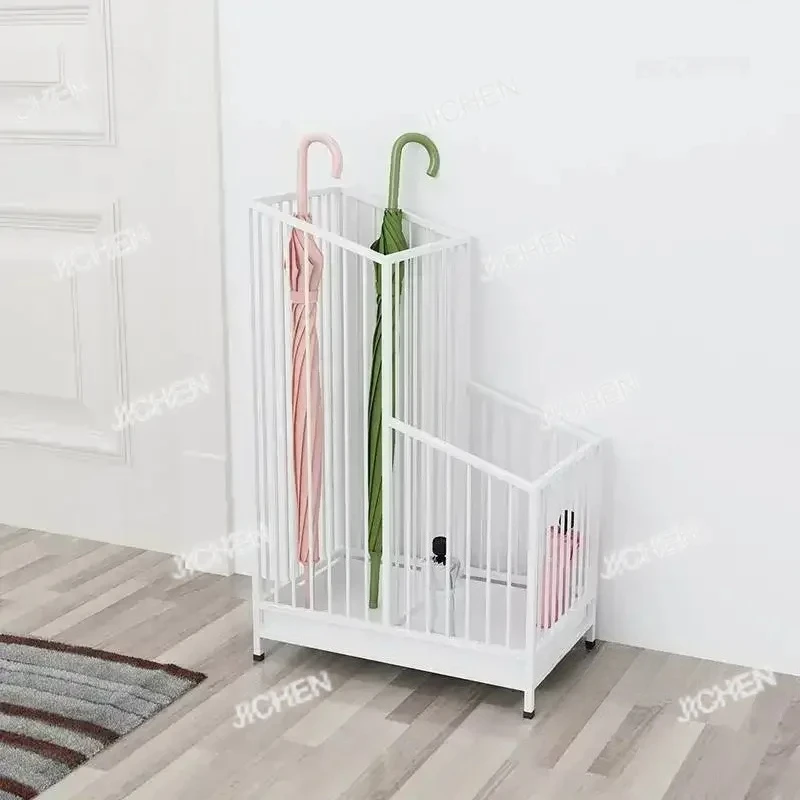 

Iron Double Slot Umbrella Holder for Hotel Lobby Creative Simple Umbrella Stands Nordic Multifunctional Parasol Holder for Door