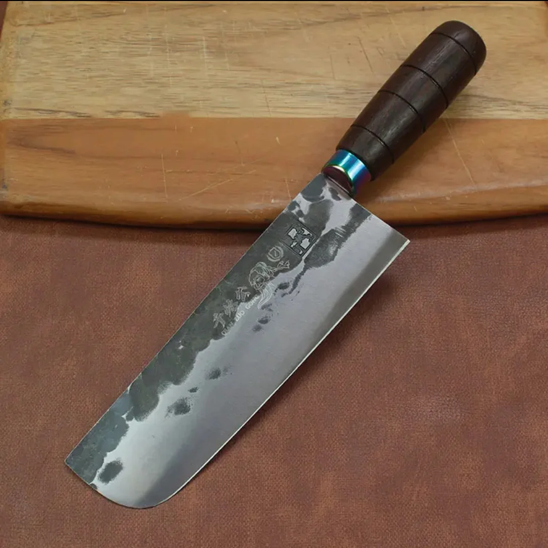 

7 Inch Nakiri Knife Artillery Steel Blade Wenge Handle Chef Slicing Sushi Vegetables Cleaver Meat Kitchen Knife China Messer