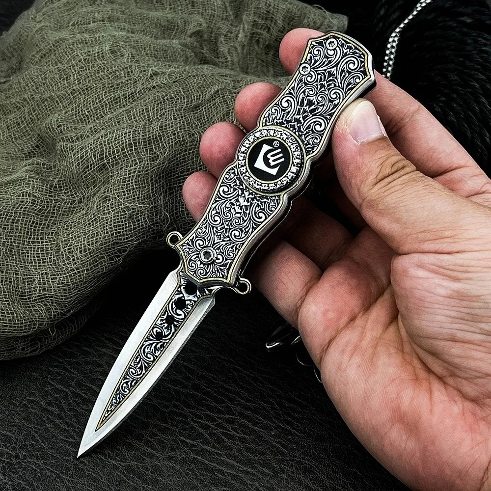 سكين تكتيكي قابل للطي مريح، سكين جيب EDC مناسب للتخييم في الهواء الطلق وصيد الأسماك والبقاء والصيد