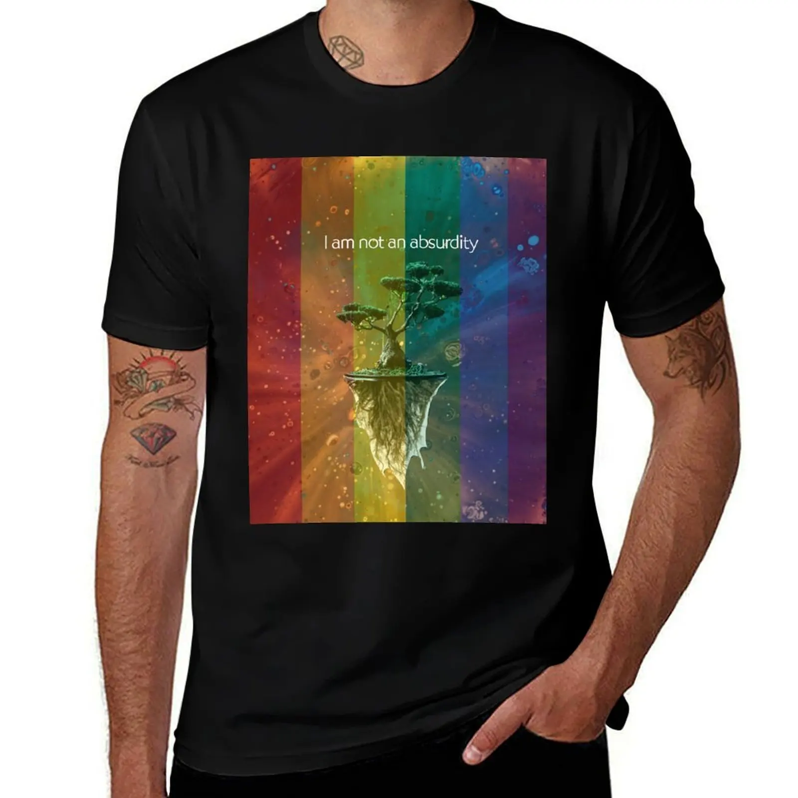 

Floating Bonsai Pride T-Shirt customs design your own anime figures summer clothes mens plain t shirts
