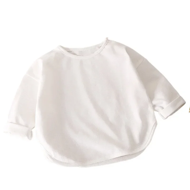 Baby Jungen Basic Langarm-T-Shirts aus Reiner Baumwolle Baby Mädchen Oberteile Kinder T-Shirt Baumwolle Frühling T-Shirts Baby Jungen Kleidung – Detail 7