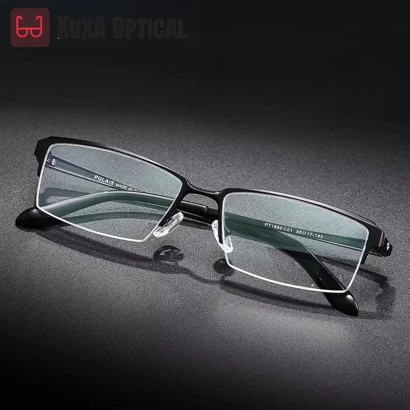 

KUXA мужские из чистого титана IP ультра легкие мужские оптические очки оправа с полуоправой мужские оправы для очков для чтения линз