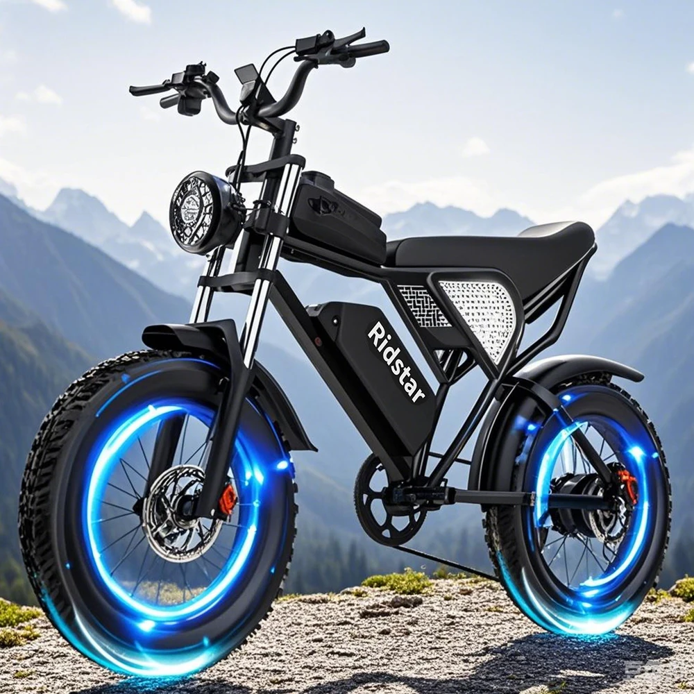 

Электрический горный велосипед Ridstar Q20 48В 20Ач с широкими шинами, новый электровелосипед от китайского производителя, городской электровелосипед для взрослых