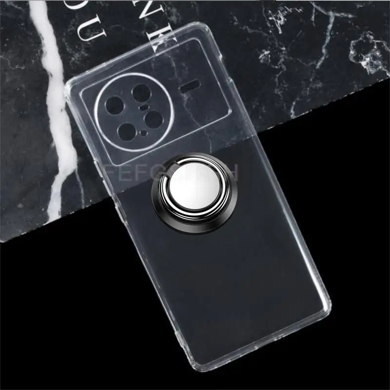 New Fashion Full Cover For VIVO X Note 5G Metal Ring Holder Magnetic TPU Back Phone Case For VIVO X Note V2170A X80 Pro