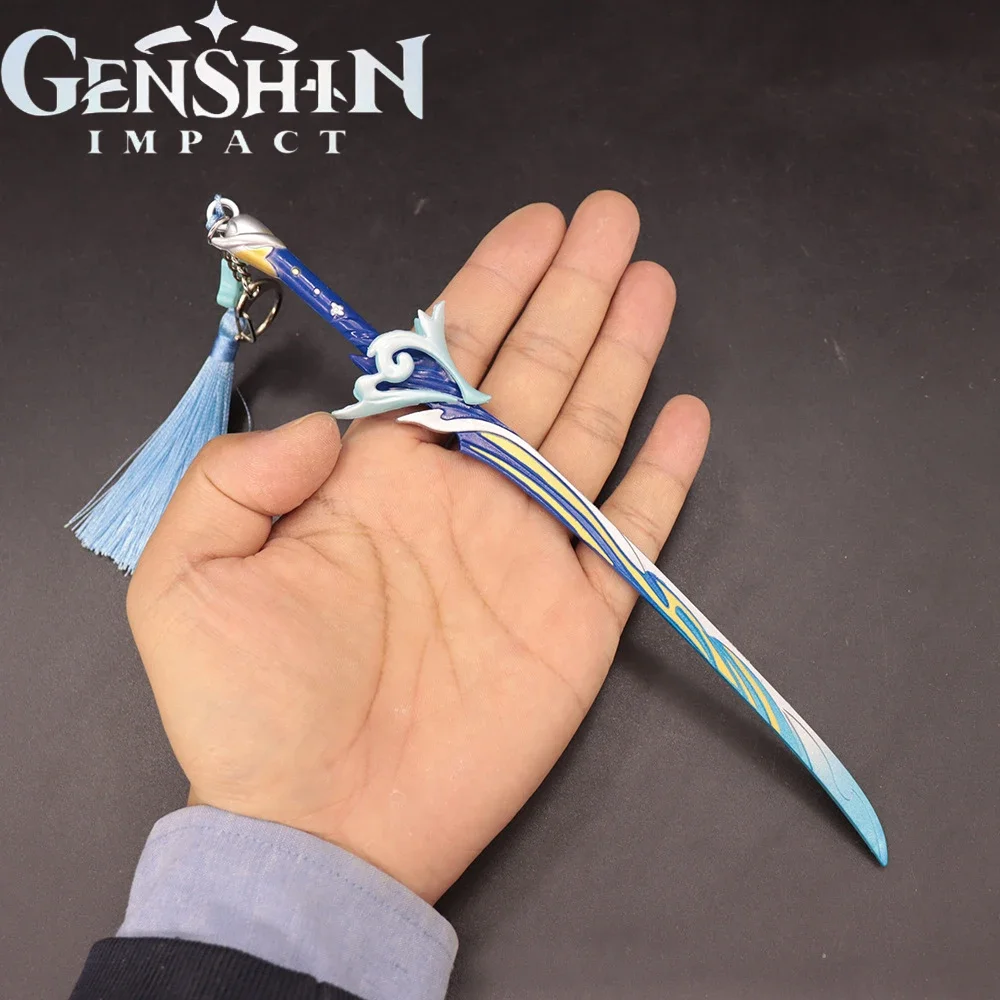 Genshin uderzenie świetliste Haran Geppaku Futsu Permainan Senjata Model Gantungan Kunci Replika Pedang Pisau Jepang królewska Katana