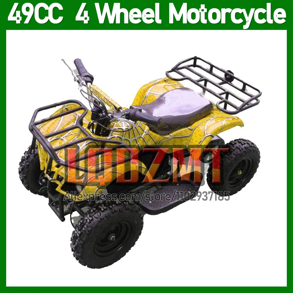 49 CC 2 Stroke ATV OFF-road Motorbike ATVS Gas Quadbike 4 Wheels Gasoline Motorcycle For Kids Child Boys Girls Raptor Ramp MOTO