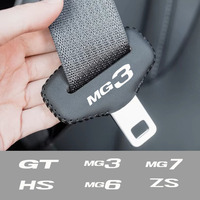 Car Seat Belt Buckle Clip Protector leather Interior Button Case Anti-Scratch Cover For MG GT HS ZS MG3 MG5 MG6 MG7 Accessories