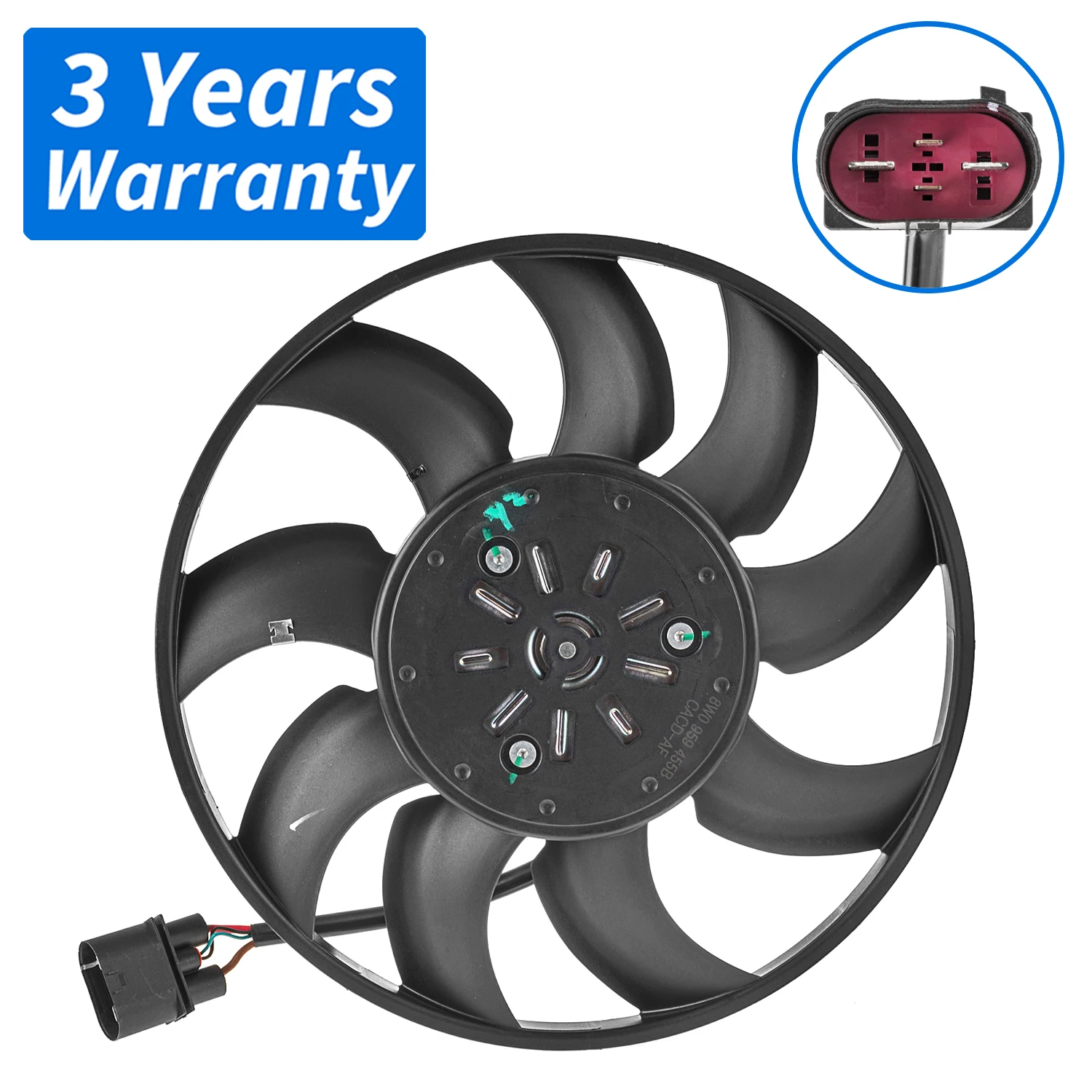 

Right Engine Cooling Fan 8W0959455B,8W0959455AE,8W0959455L For AUDI A4 B9,A5,A7,A8 D5,Q7 2015-,Q8 2018-,VW Touareg 2018- 3.0T