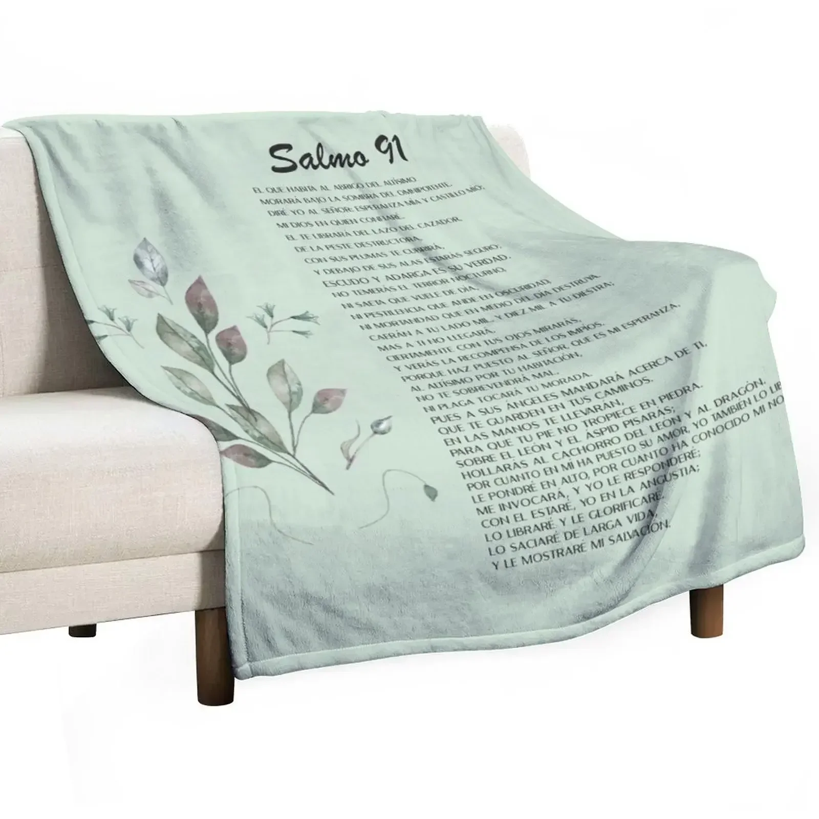 Salmo 91, Spanish Bible Verse Throw Blanket christmas decoration Warm Soft Plush Plaid Blankets For Baby Blankets