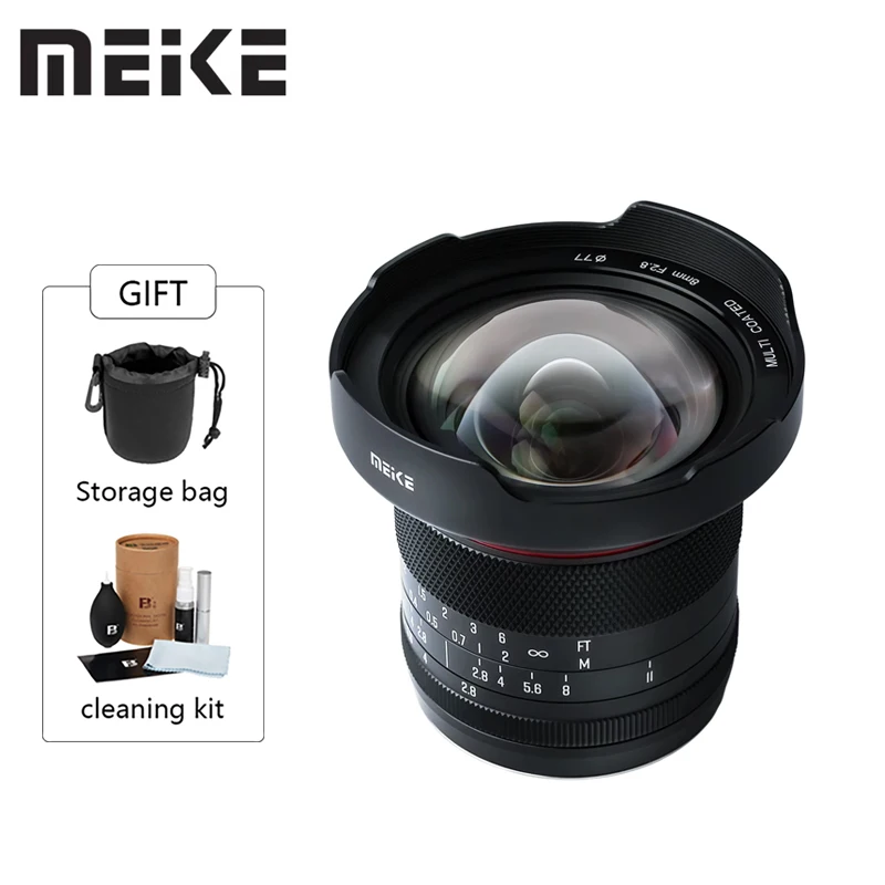 

Meke 8mm F2.8 Prime Manual Focus Ultra-wide and Low Distortion Lens for Micro 4/3 Cameras