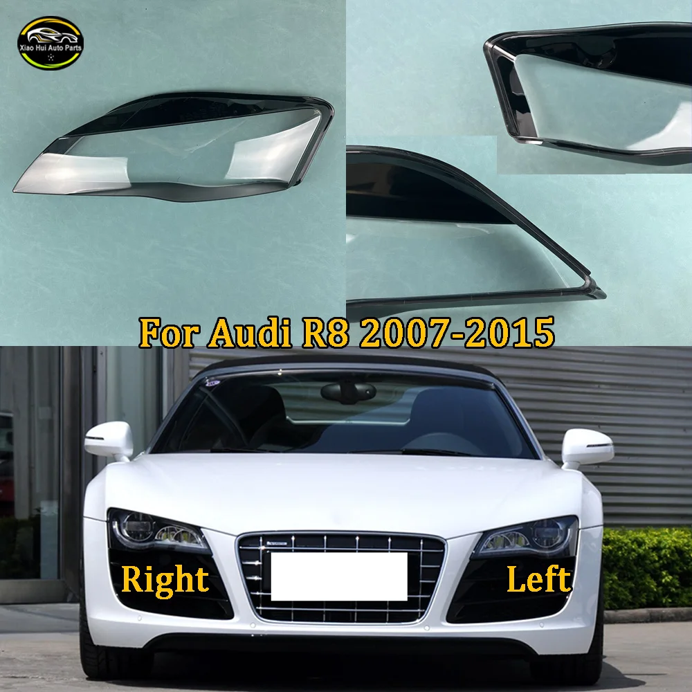 

For Audi 2007 2008-2015 R8 Front Headlamp Cover Transparent Mask Lamp Shade Headlight Shell Lens Replace The Original Lampshade