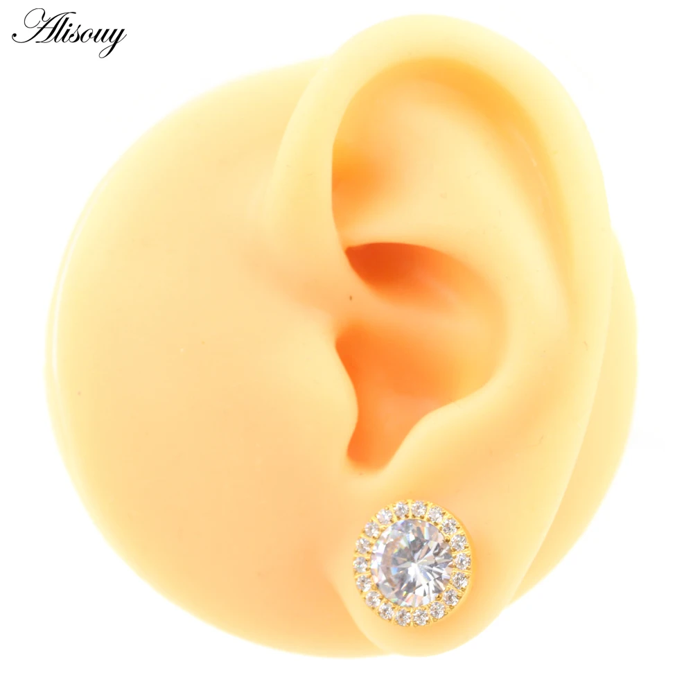 G23 Titanium Cubic Zirconia Threaded Ear Tunnel Plugs, 1PC
