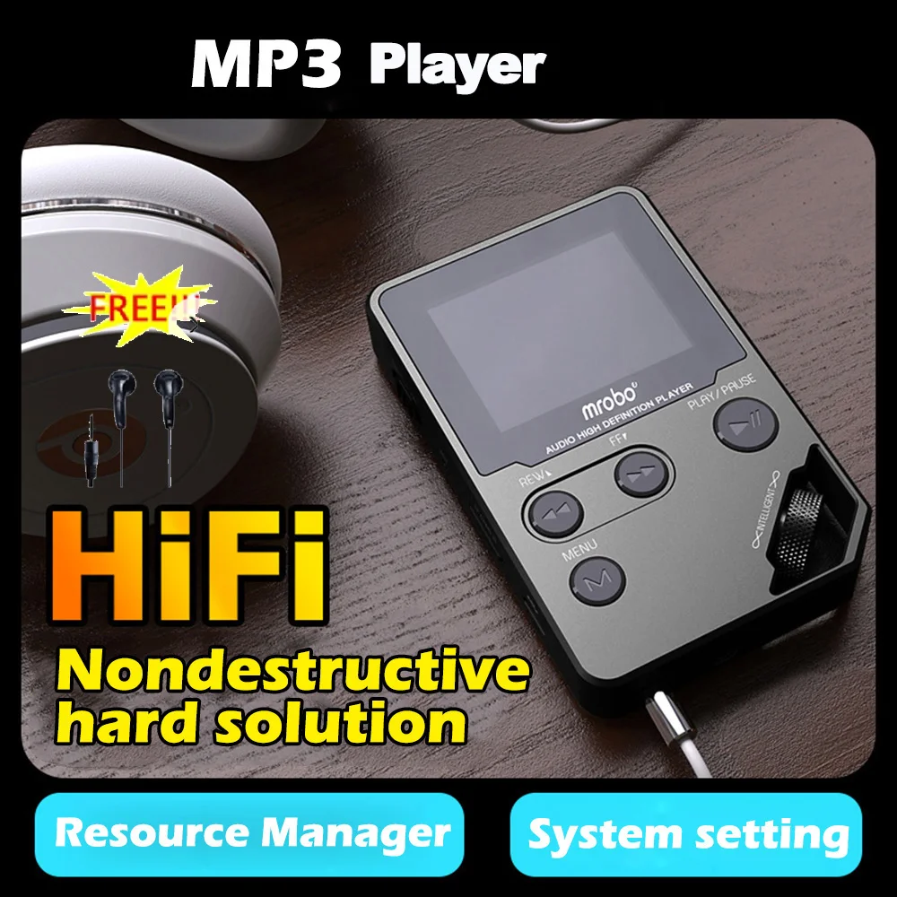 New High Quality MP3 Music Player DAC HD Lossless Hi-Fi Stereo MP3 For Walkman Portable Sports Metal MP3 FM/eBook/Recorder