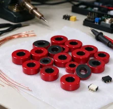 2PCS T184-2 Iron Core Magnetic Rings Set Red And Gray for Electronic Component Applications
