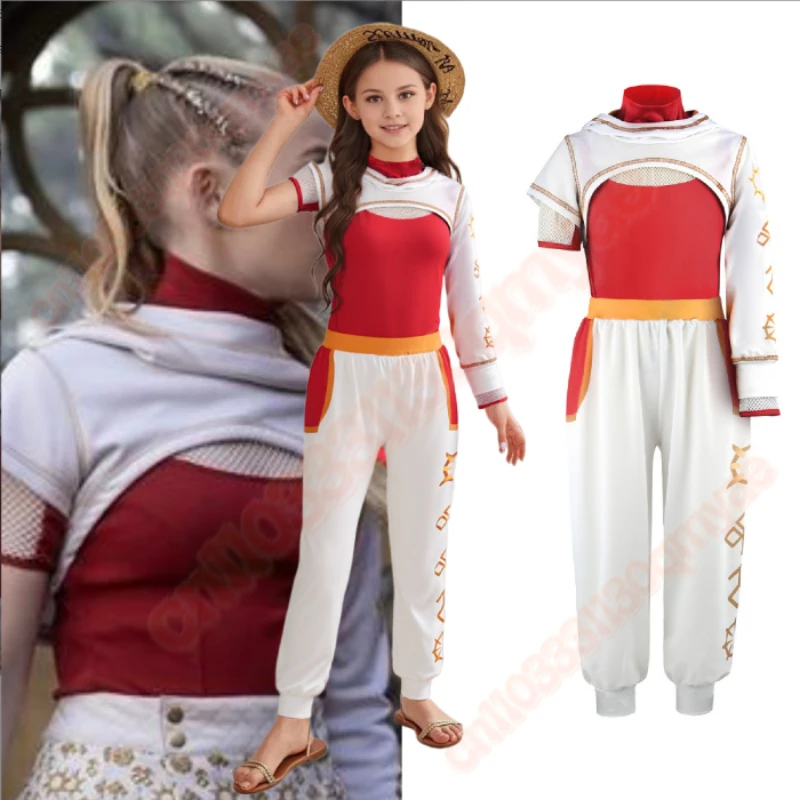 

Zombies Girls Costume Nova Halloween Cosplay Cheerleader Mesh Top+Pants+Hooded Coat+Accessories For KidsParty Uniform Outfits