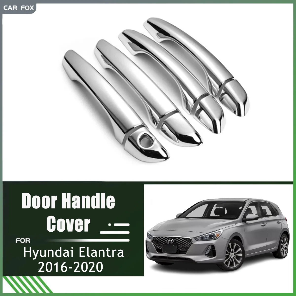 

Chrome Door Handle Cover Trim for Hyundai Elantra Avante AD 2016-2020 2017 2018 ABS Car Accessories Carbon Fiber Sticker Styling