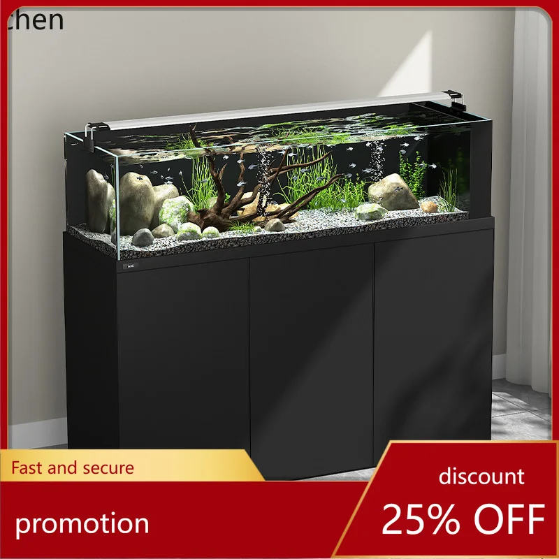 ZML Landscaping Ecological Fish Tank Living Room Medium Bottom Filter Aquarium